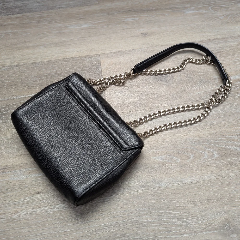 KATE SPADE Black Leather New York Briar Lane Emelyn Chain Crossbody Shoulder Bag